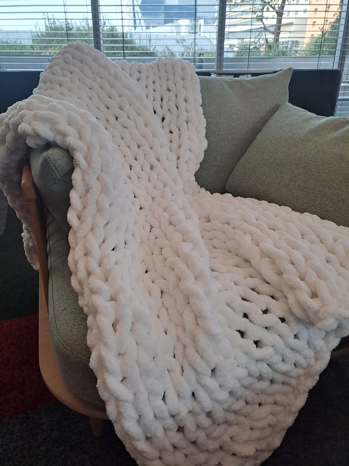 Luxurious Chunky Knitted Blanket, Custom made for You.