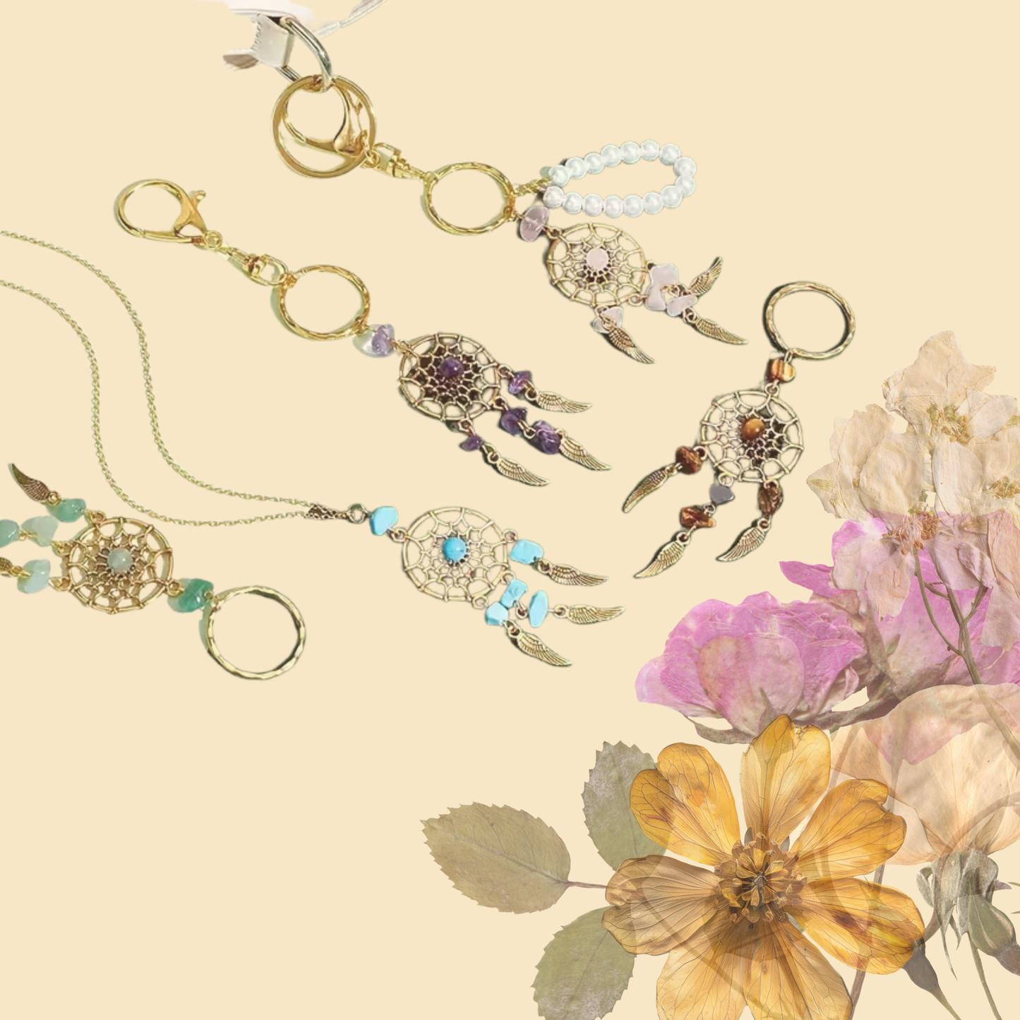 Gemstone Pendant Keychain – Pocket-Sized Magic