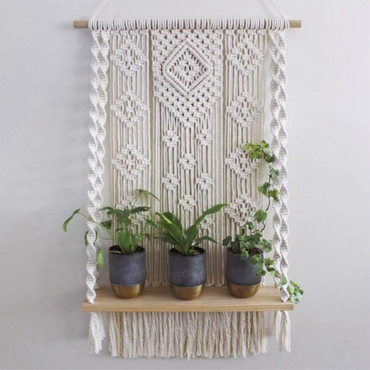 Bohemian Wall Hanging Shelf Macrame