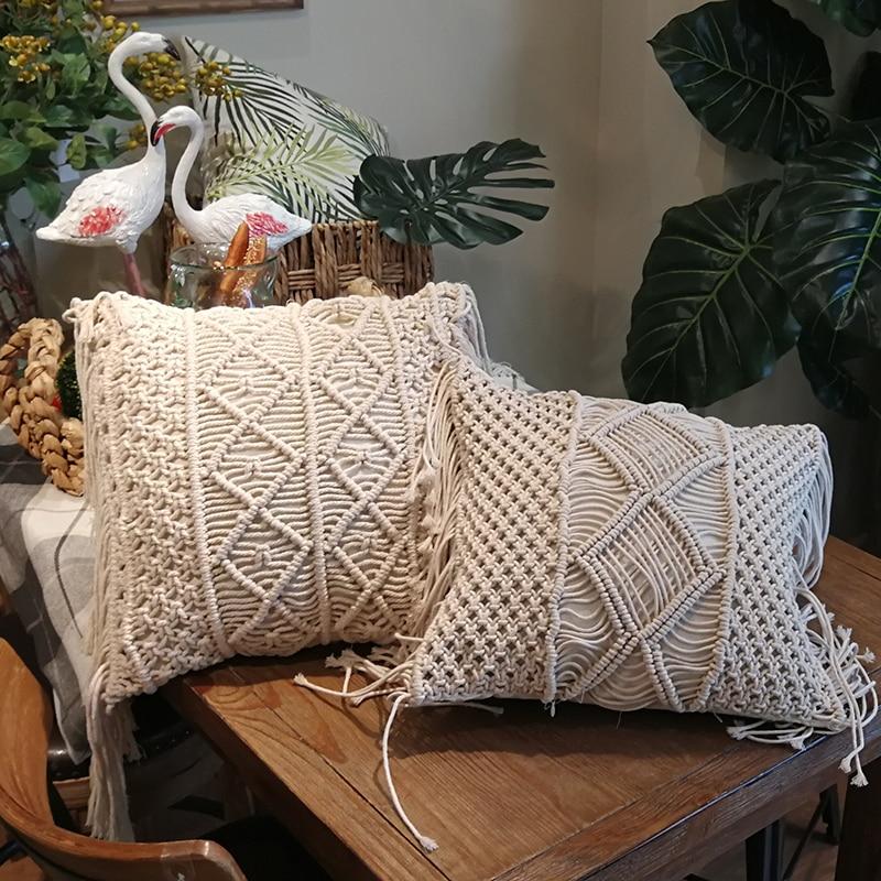 Macrame Throw Pillow Cover