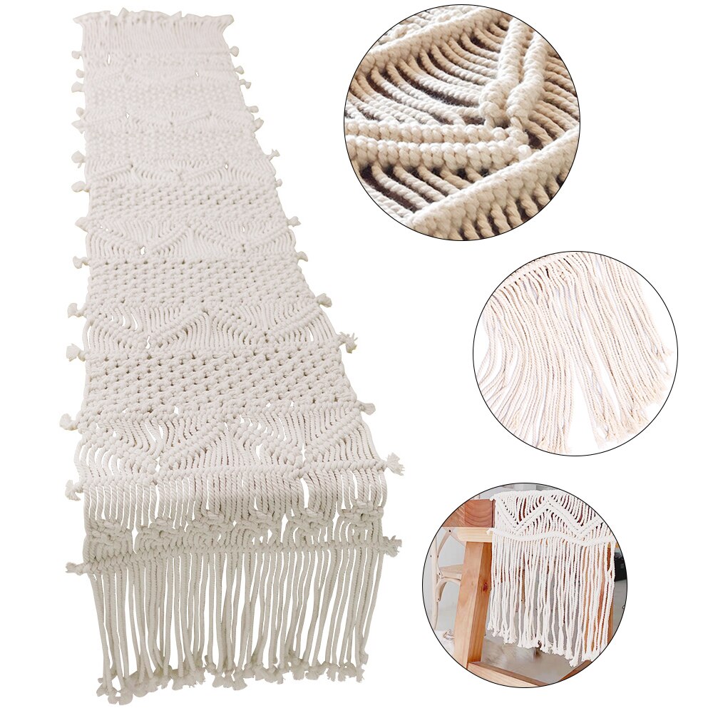 Bohemian Nordic Table Runner, with Tassels