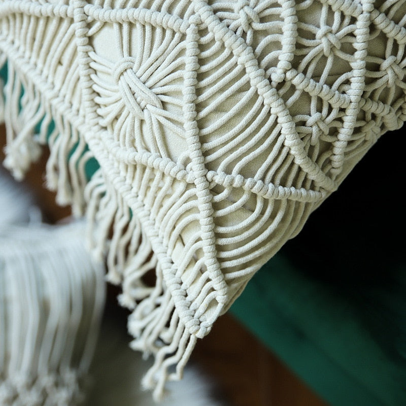 Macrame Throw Pillow Cover