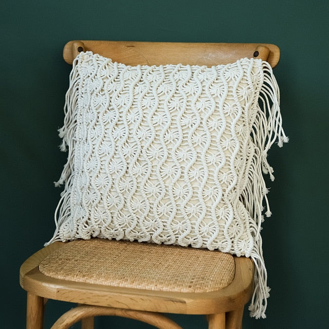 Macrame Throw Pillow Cover