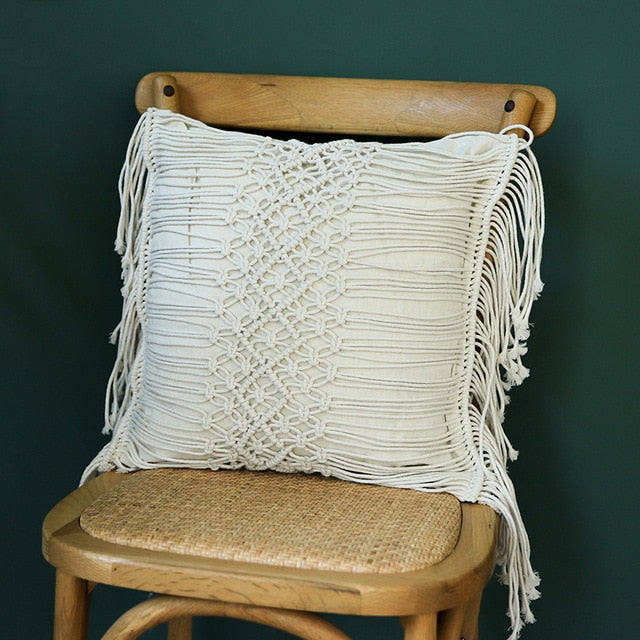 Macrame Throw Pillow Cover