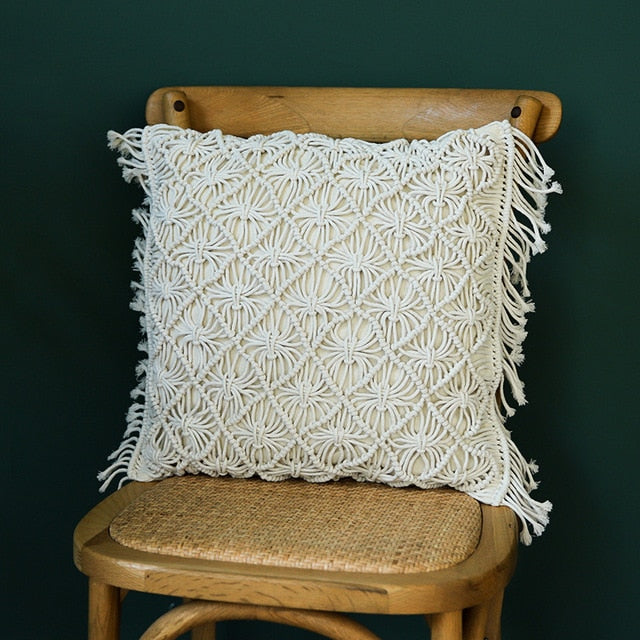 Macrame Throw Pillow Cover