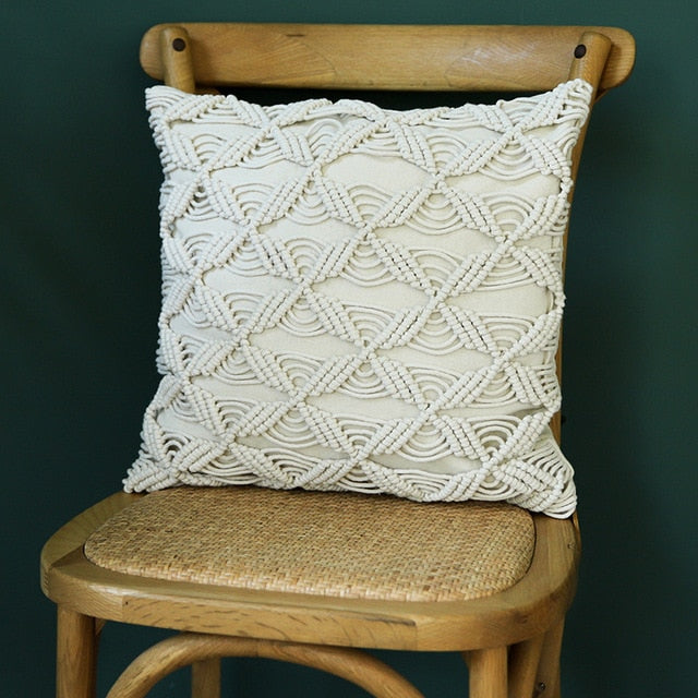 Macrame Throw Pillow Cover