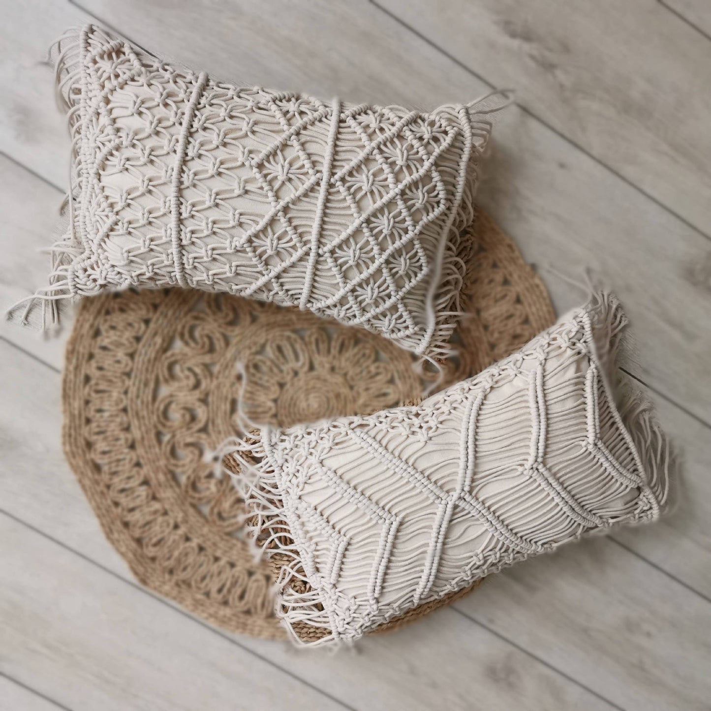 Hand Woven Macrame Cushion Covers