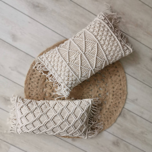 Hand Woven Macrame Cushion Covers