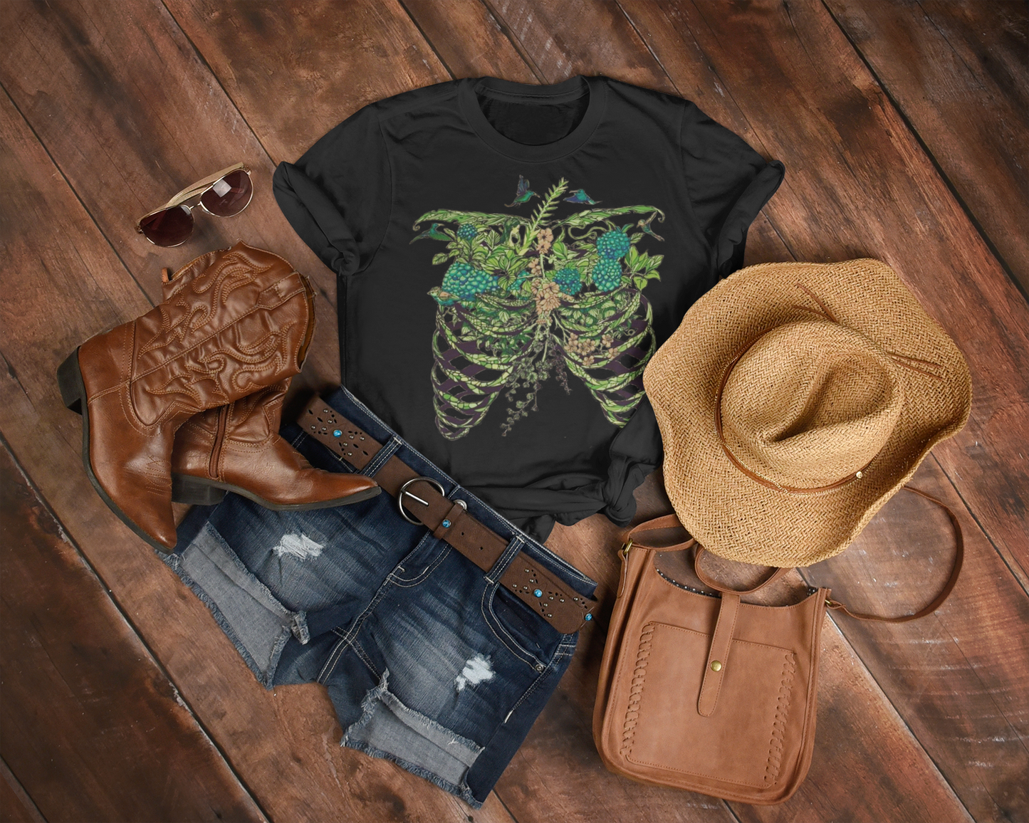 Ribcage & Flower T-Shirt